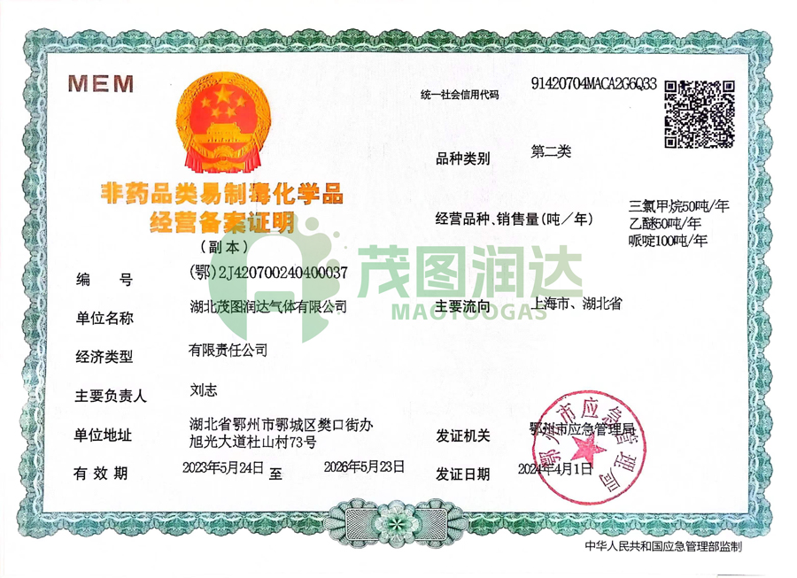 经营备案证明第二类